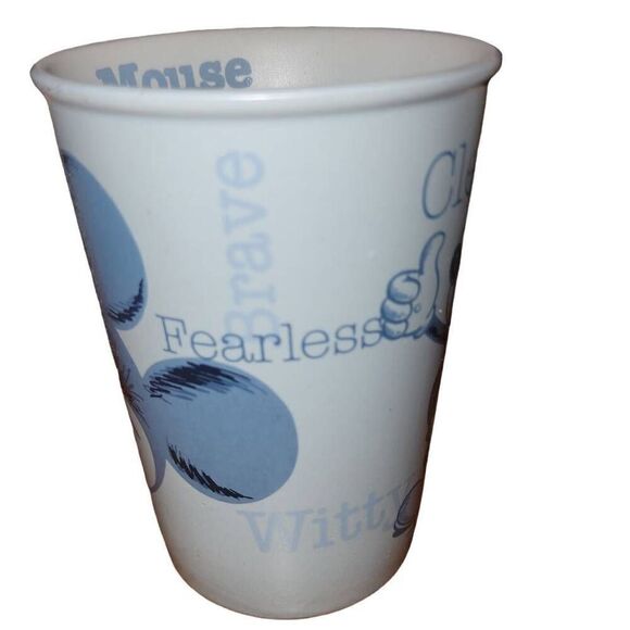 Disneyland Mickey Mouse Mug Cup Blue Gray Clever Smart Strong Fearless Brave - Picture 4 of 5